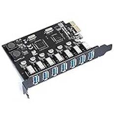 Swiixxer PCI Express USB 3.0 PCI adapter och en 7 portar USB 3 expansionskort PCIe PCI-E X1 USB3 (Via)