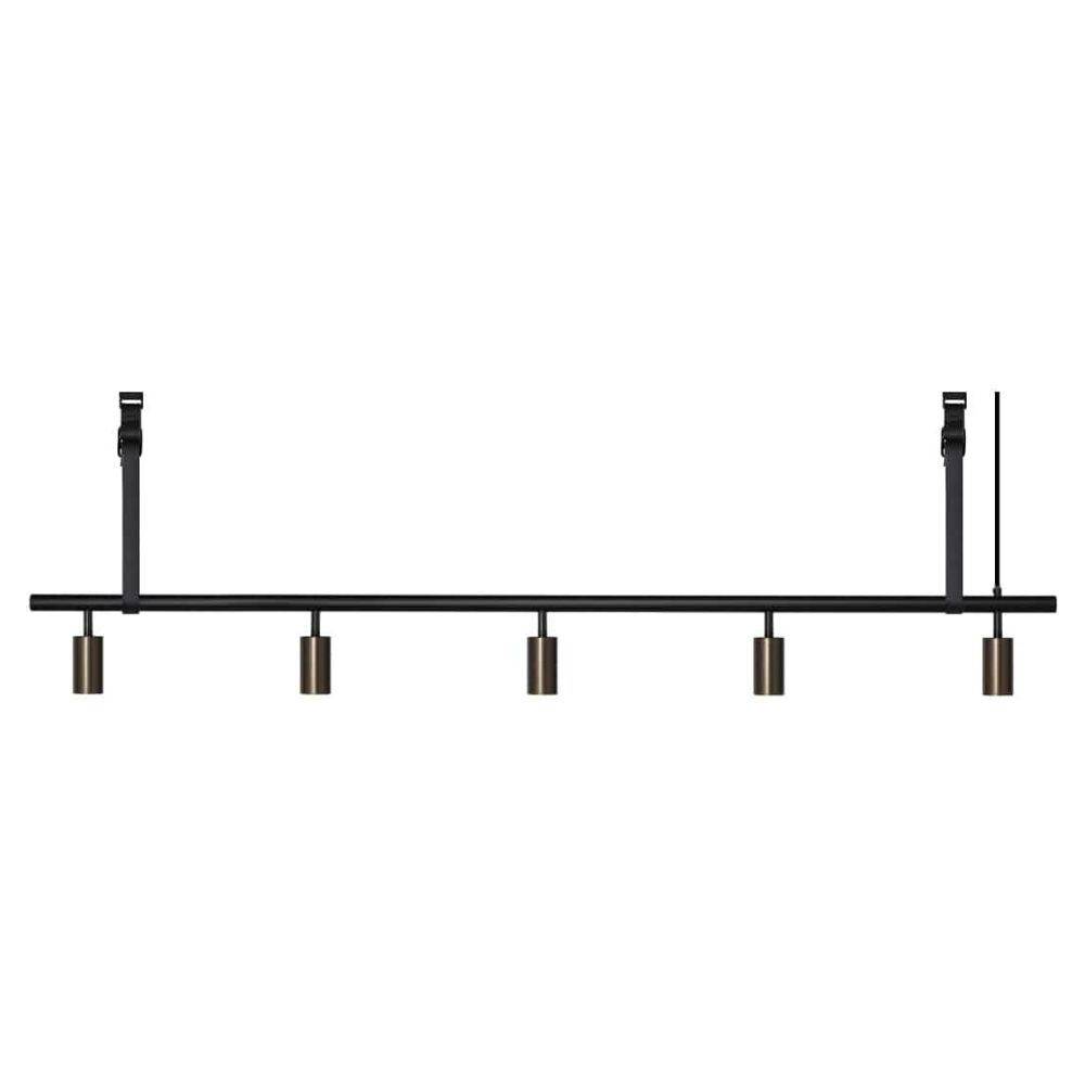 RUBN Long John Pendel 5 Spots (180 cm) Black/Bronze Black Leather