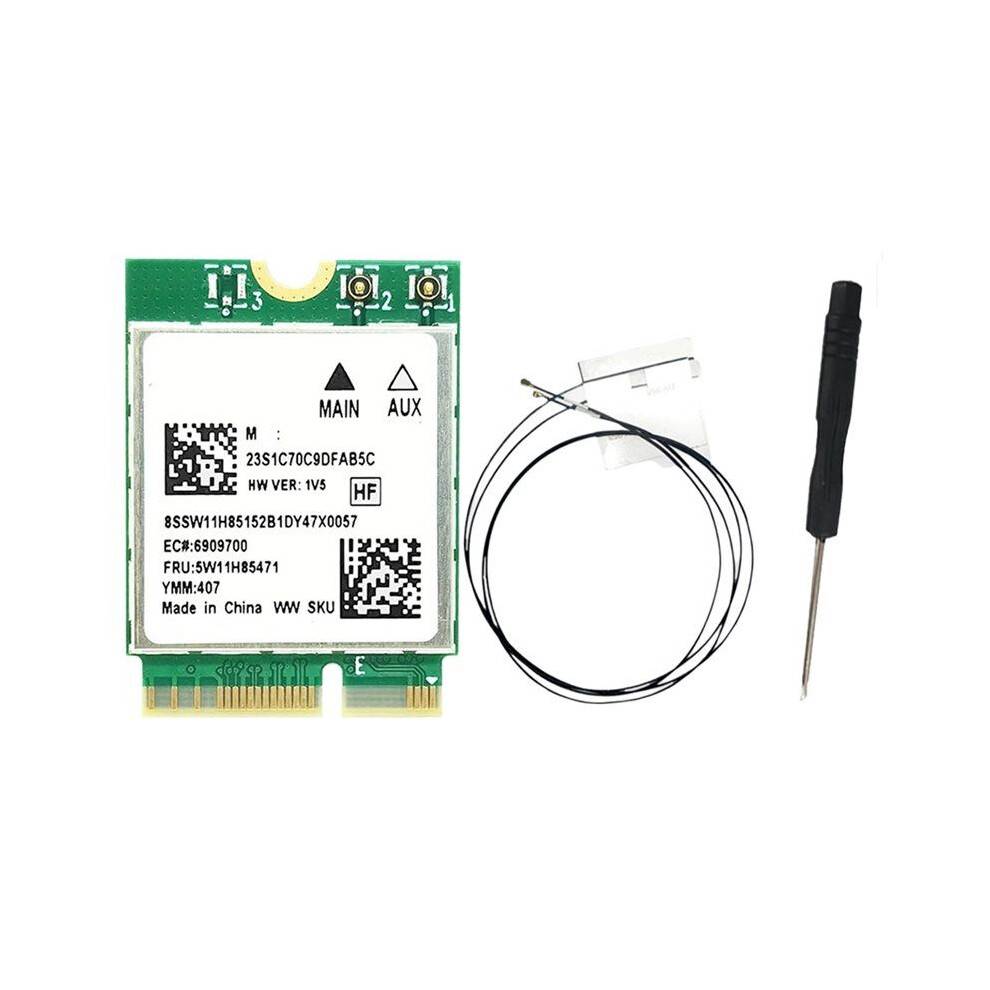 RTL8922AE WiFi7 Card 6338Mbps 2.4G/5G/6G Tri-Band Bluetooth5.4 M.2 NGFF Wireless WiFi Adapter Card Kit for Win10/Win11