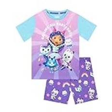 DreamWorks Gabby's Dollhouse Pyjamas | Pandy Paws Och Mercat Korta Flickpyjamasar | Flickornas Pyjamas Set | Flerfärgad 116