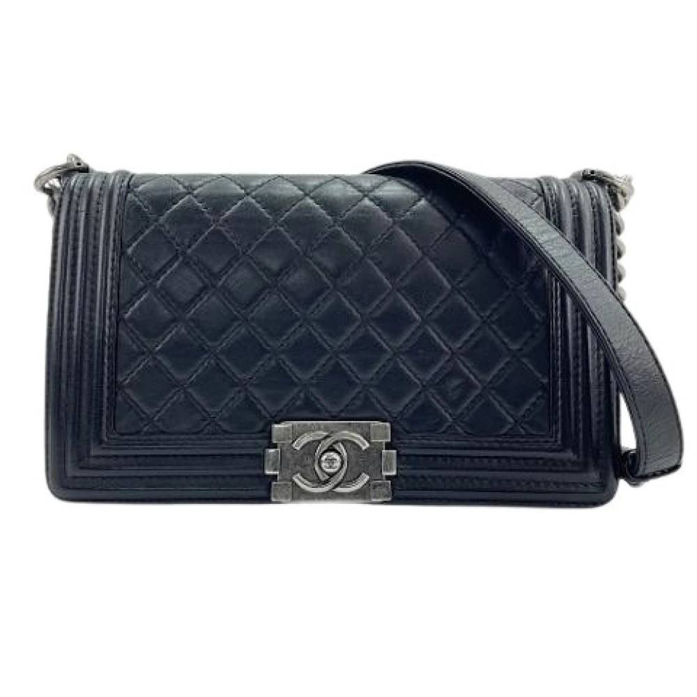 Chanel Vintage Pre-owned Boy Skuldertaske - Vintage - Dame - Sort - ONE SIZE - Uld