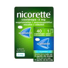 Nicorette® Sugetablet Cooldrops Icymint 2 mg 40 stk