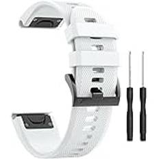 Quickz-it Armband för Garmin Fenix 5S/6S/7S, Quick-Fit 20 mm, 5S Plus, 6S Pro Solar, 7S Solar och Sapphire Solar, D2 Delta, Silikon