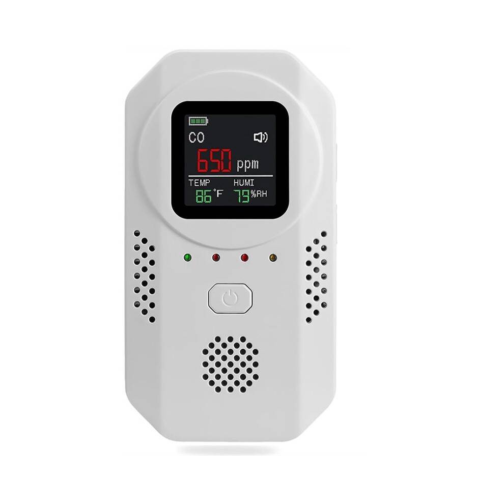 Carbon Monoxide Detector, Plug-In, 4-In-1 Carbon Monoxide Detector Alarm (Batteries Not Included). US Plug