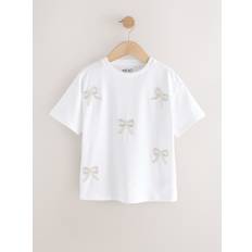 Next White Beaded T-Shirt (3-16yrs)