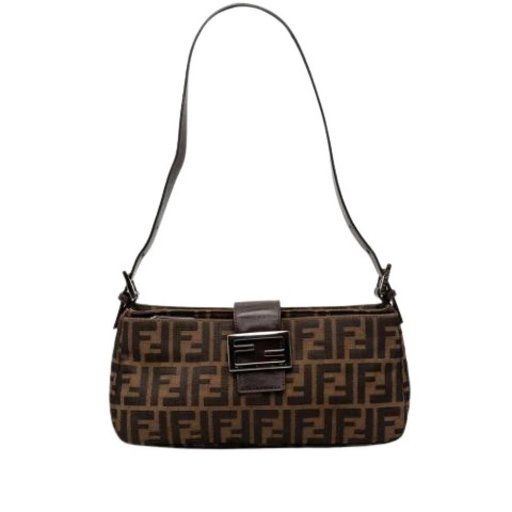 Fendi Vintage - Pre-owned Zucca Axelremsväska Vintage - Dam - ONE Size - Läder