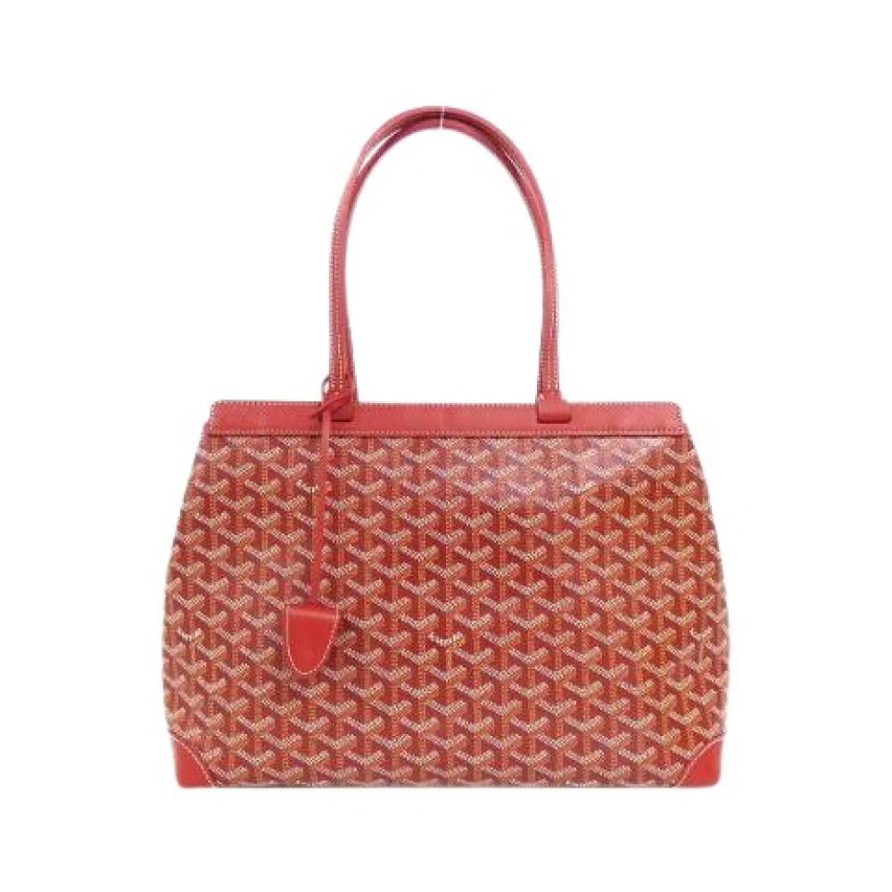 Goyard Vintage Pre-owned Belchasse Coated Canvas Håndtaske - Vintage - Dame - Rød - ONE SIZE - Uld