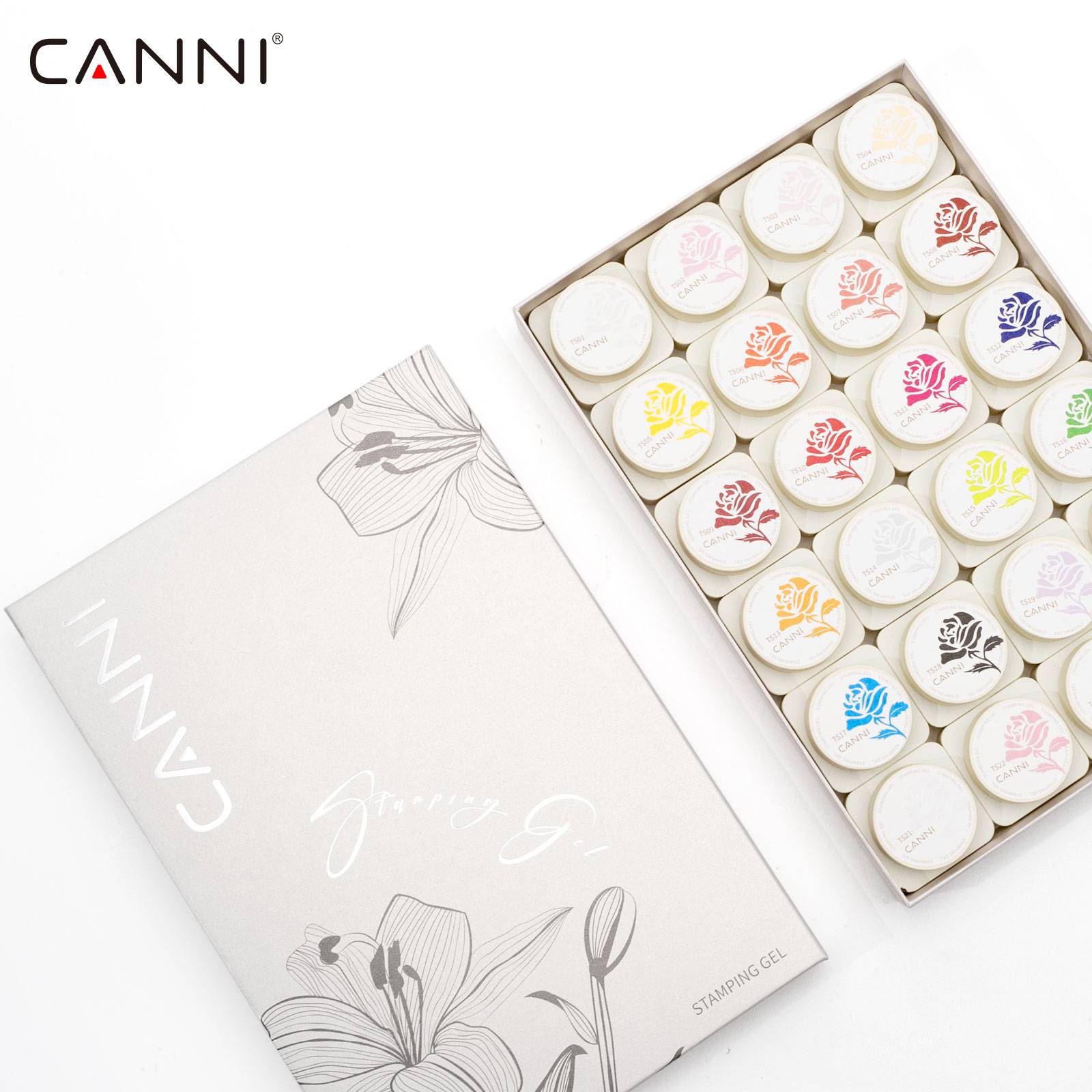 CANNI Stamping Gel Kit Gradient Nail Design Creamy Painting Gel Fast Transfer Nail Drawing Easy Used French Nail New Learner Set