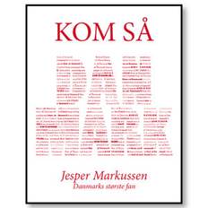 Kom så Danmark – fodboldplakat – hvid 50 x 70 cm