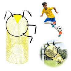 Fotbollsmål målnät fotbollsmålnät fotboll mål och väska fotbollsmål hörn skytte mål fotboll målträning mål mål nät fotbollsmål tillbehör för skyttenoggrannhet förbättring 45 x 60 cm gul