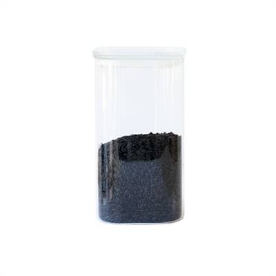 Stabelbare glas opbevaringsbøtter med låg, 1,4 L - Pebbly.
