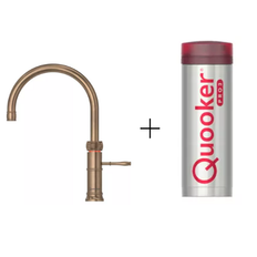 Quooker Classic Fusion Round i bruneret messing, Inkl. PRO3 VAQ B beholder Q911610702