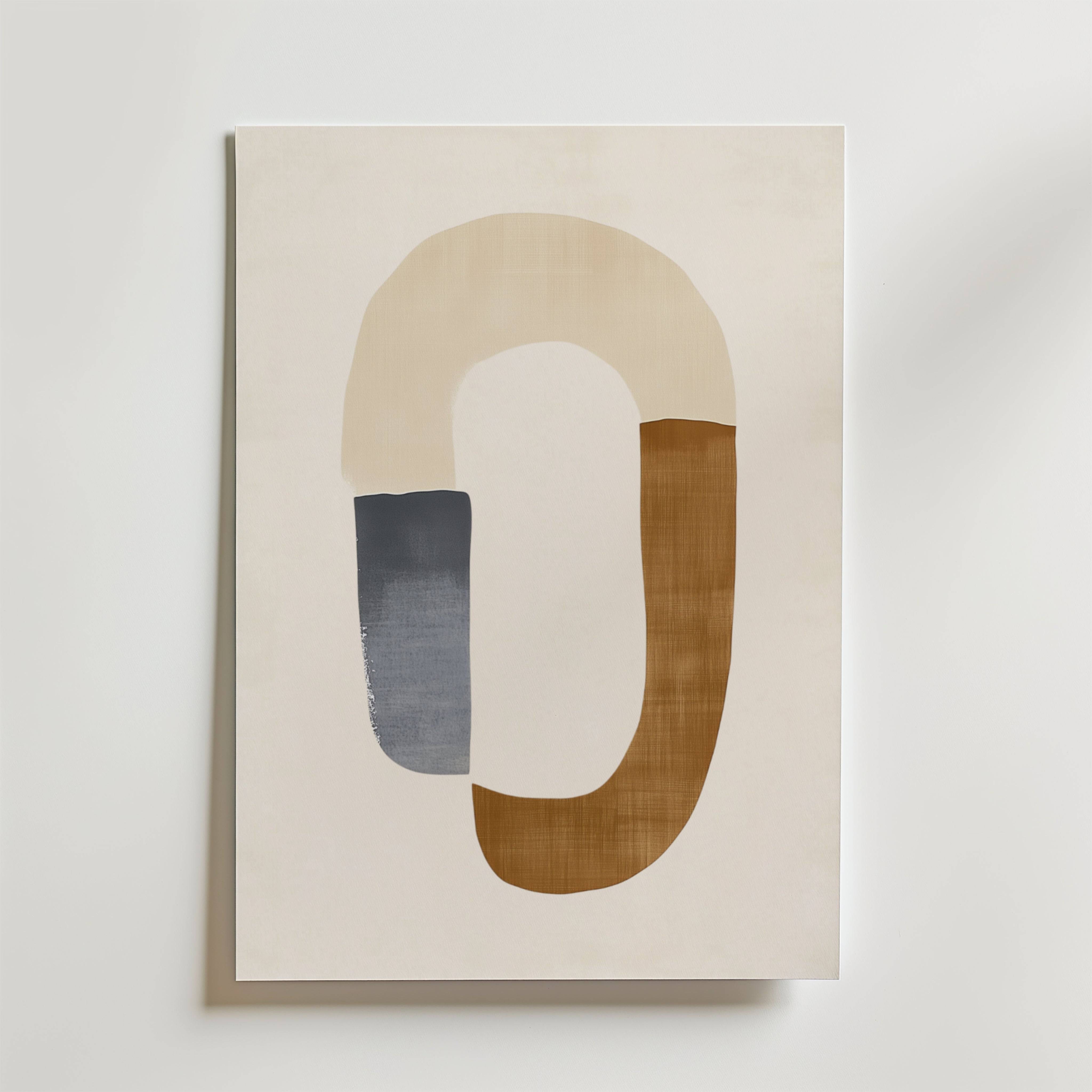 Abstract Shape Flow Poster - Premium Canvas 70x100 cm