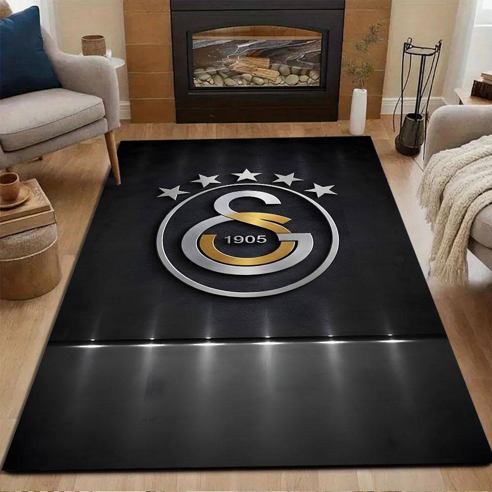 Galatasaray Emblem Mönstrat mönster, halkfri matta lämplig för vardagsrum och sovrumsssoffor