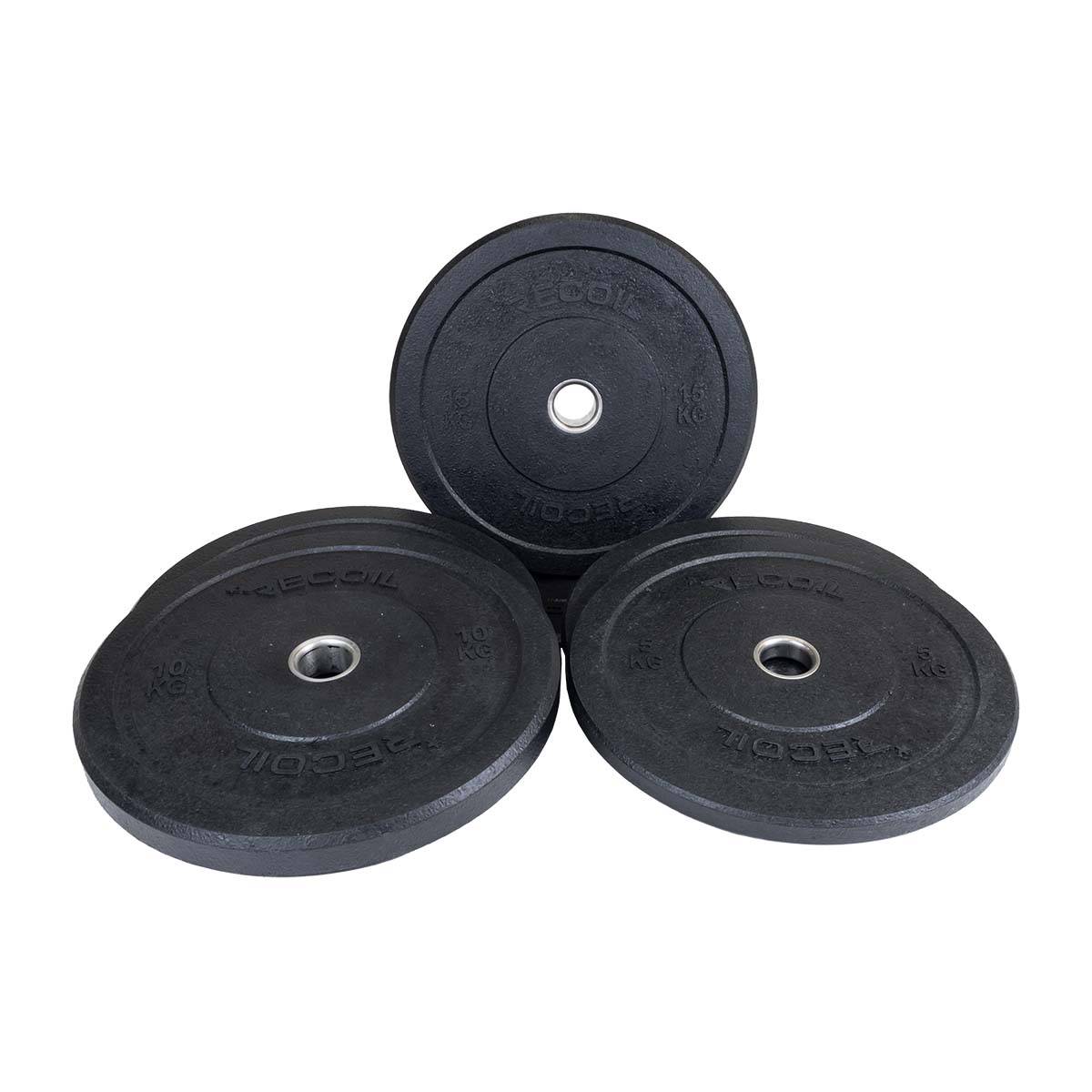 Bumper plates viktpaket 60kg Hi-Temp Gummi Svart