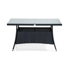 Matbord Thor 140x90 cm - Svart utomhus Comfort Garden