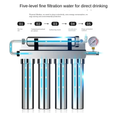 Stainless Steel Household Kitchen Direct Drinking Water Purifier Tap Water Faucet Filter Level 5