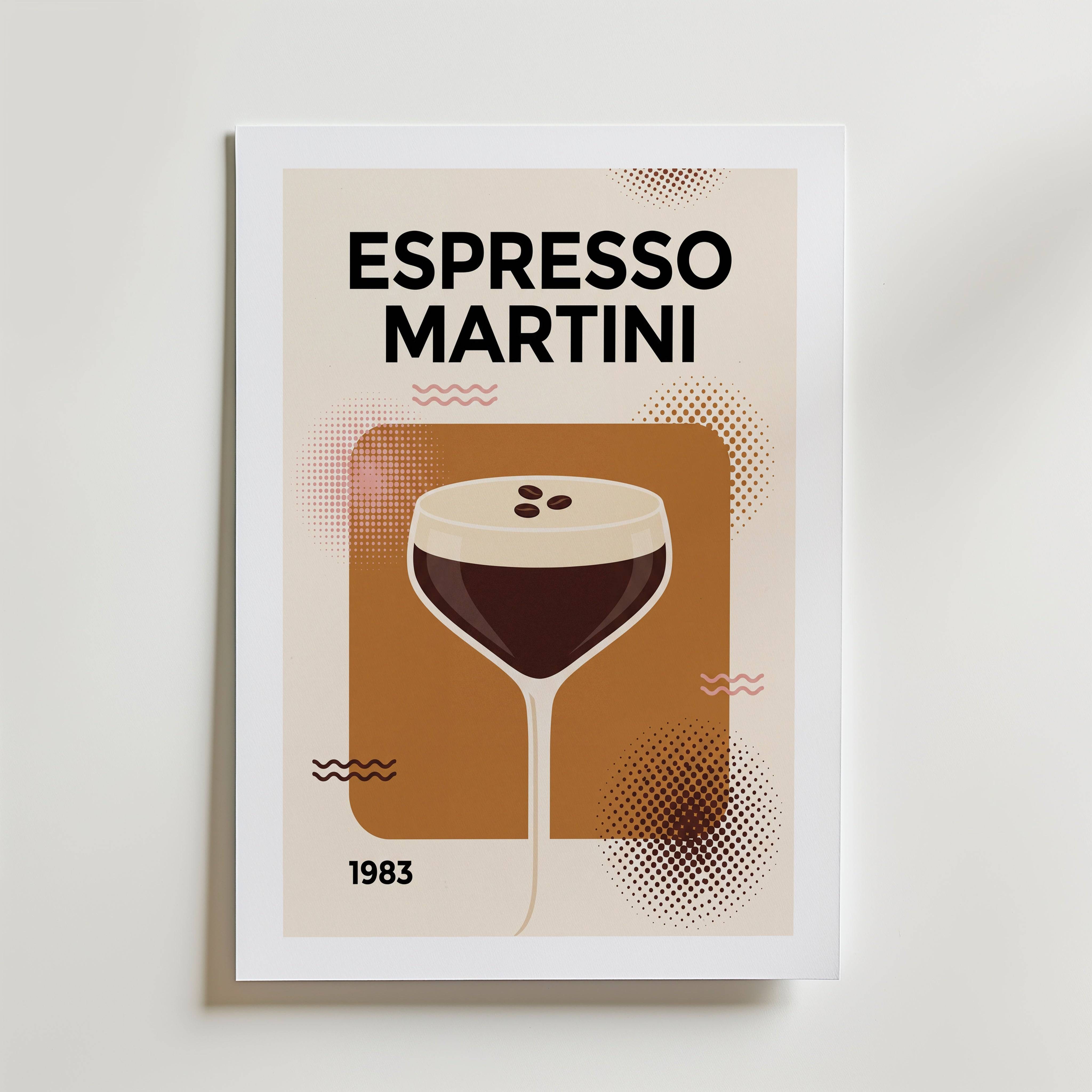 Espresso Martini Poster - Fine Art Poster 21x30 cm Med passepartout