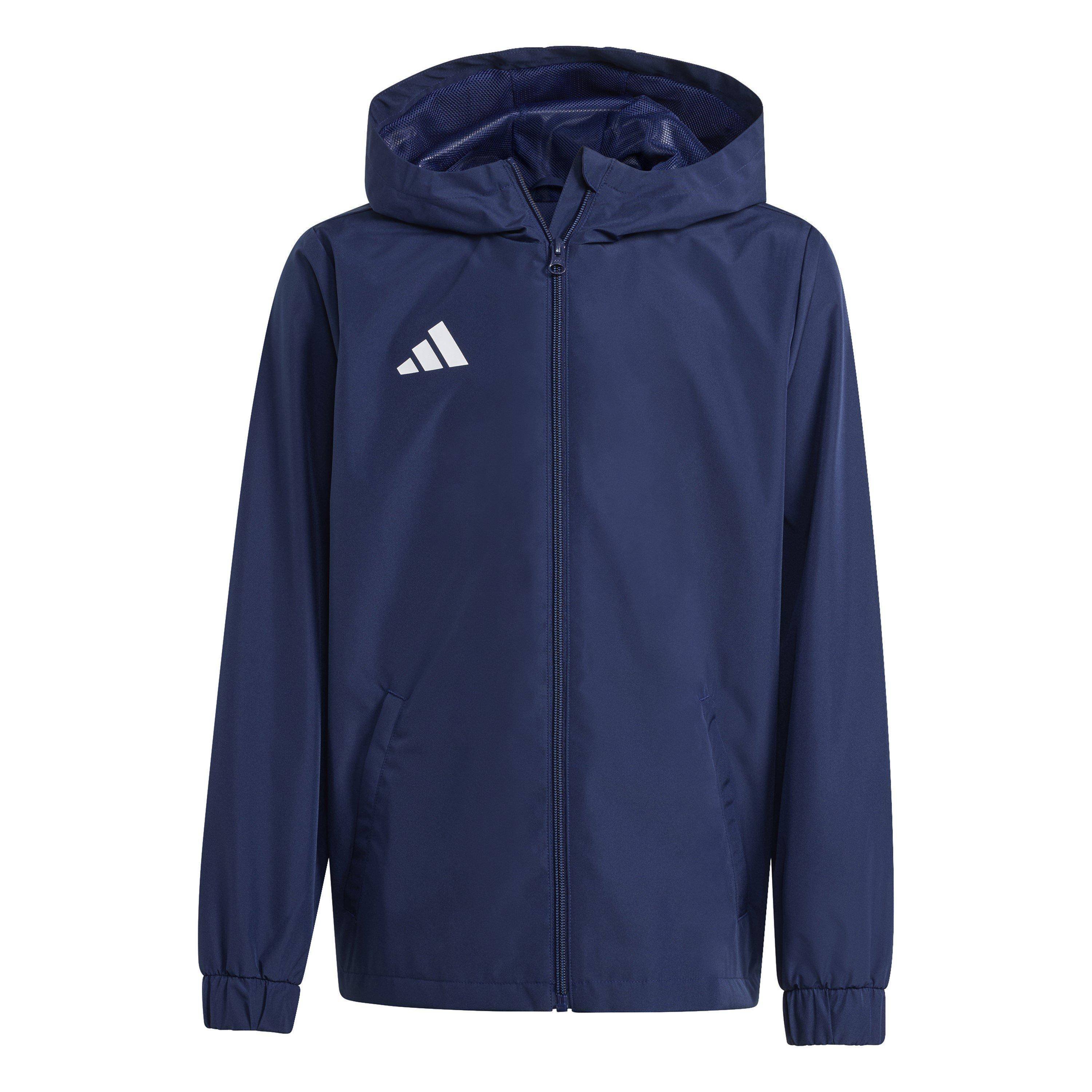 Adidas Kids' Entrada 26 Water And Wind Resistant Rain Anorak