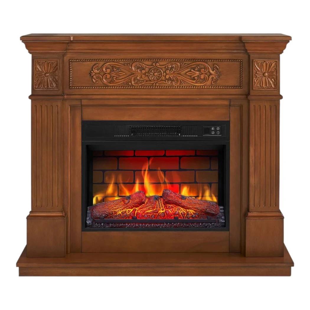 ArtiFlame Toscana – Egetræs kaminramme| Fritstående elpejs | Vælg mellem forskellige elpejs indsatser | 1,8 kW, termostat