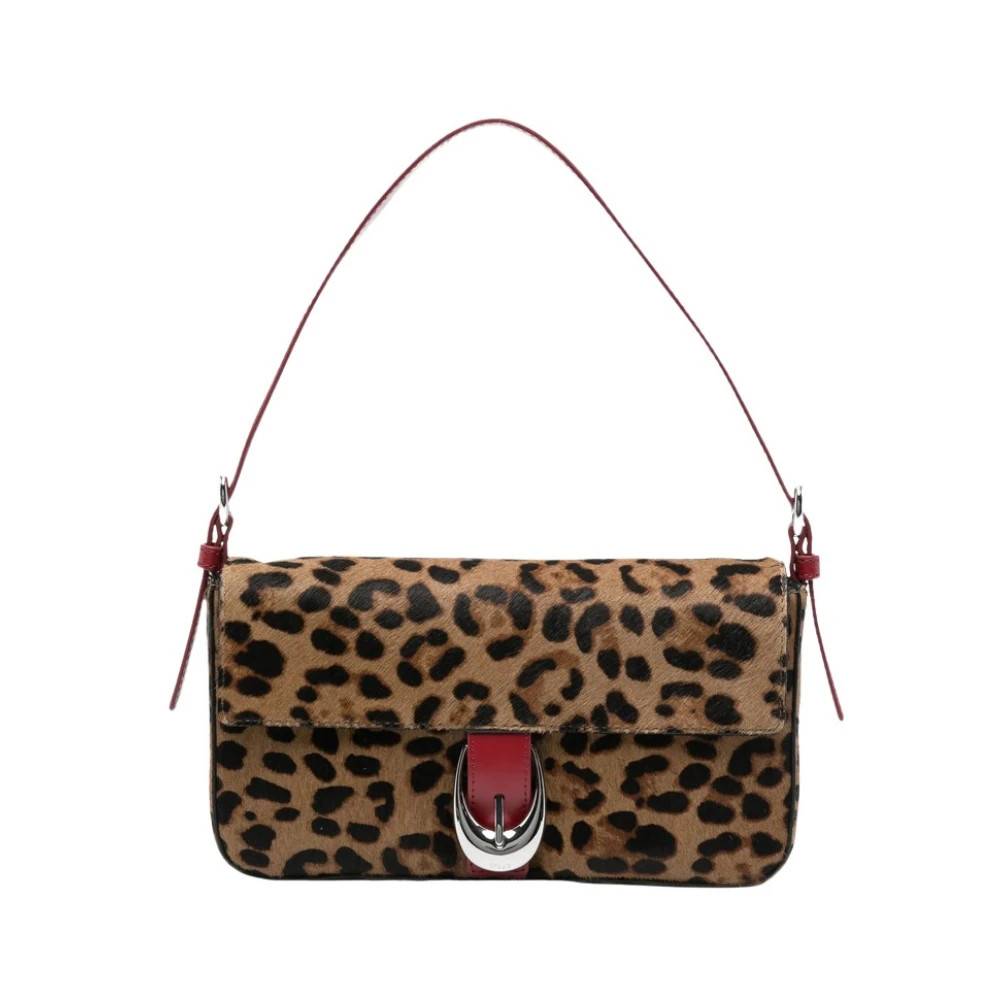 STAUD Skuldertaske med leopardprint - Tasker - Dame - Flerfarvet - ONE SIZE - Uld