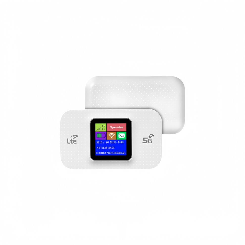 4G MiFi Router Bærbar Router Bil Hotspot Farvedisplay 150M 3000mAh med SIM-kortslot, Rejser til Europa Hjem Erhverv