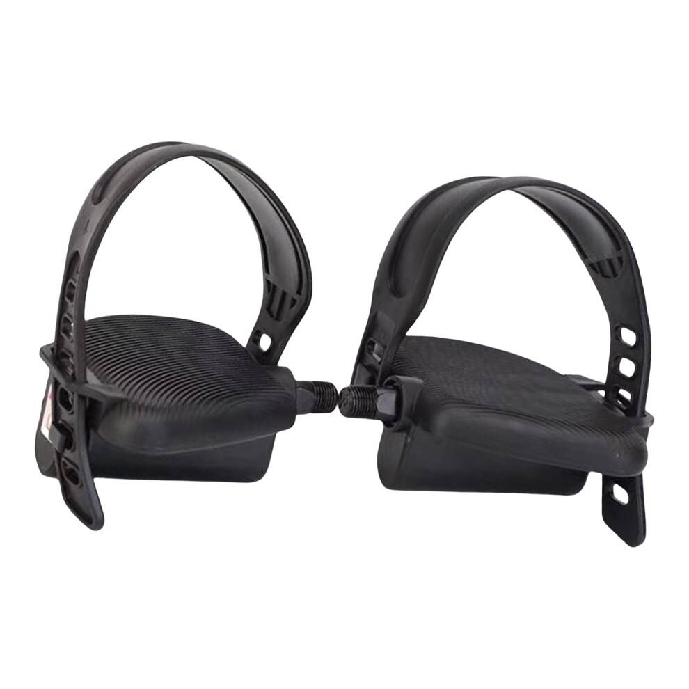 Motionscykelpedaler med justerbare stropper – 2-pak