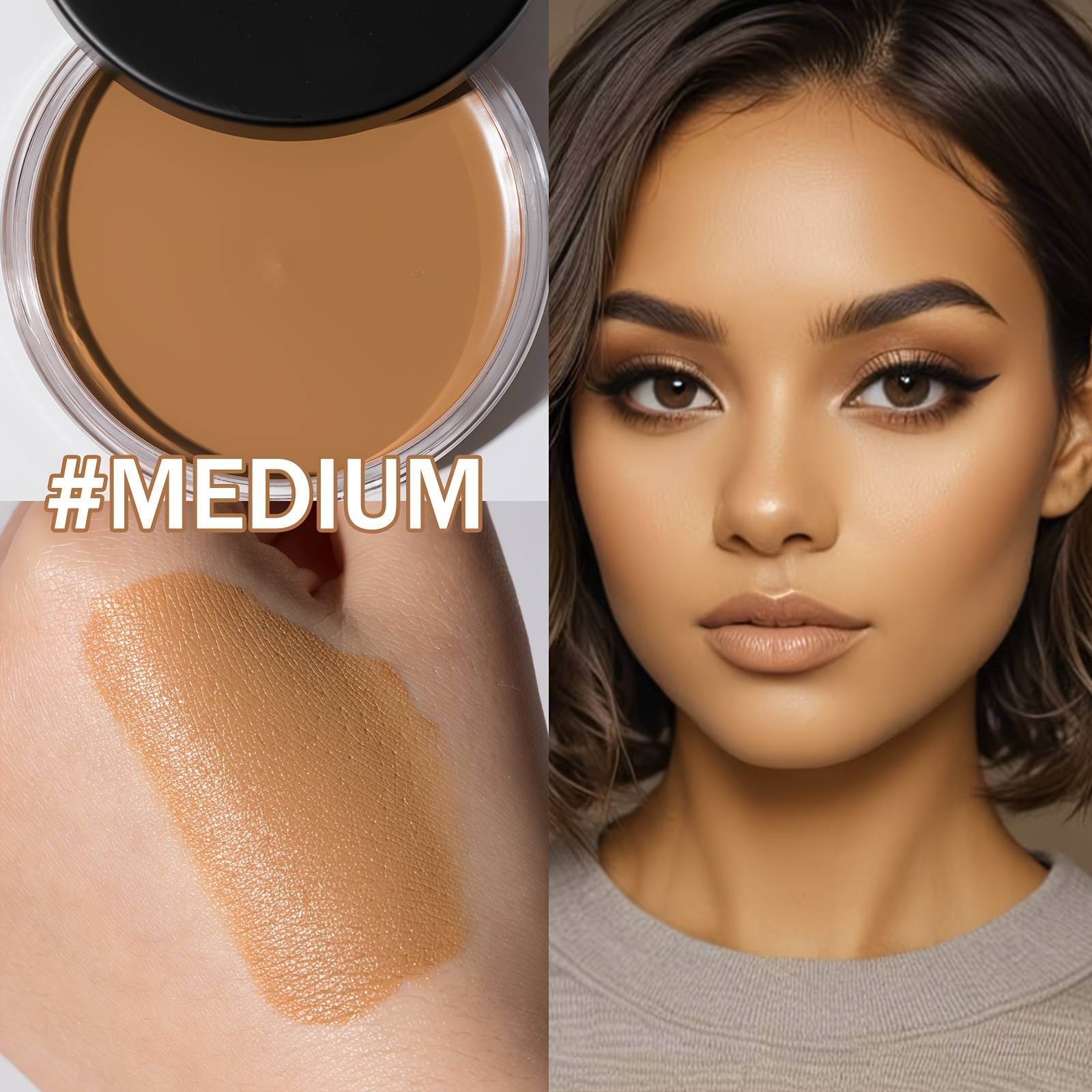 6-color Foundation Cream, Concealer, Waterproof Lasting, Flawless Moisturizing Foundation, Oil Control Color Matte Concealer, Pore-free Non-greasy Non-caking Smooth Foundation Cream-20g Large Capacity