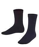 FALKE Unisex barn familj strumpor andningsbara hållbar bomull slitstark extra mjuk mot huden slät söm i tåområdet för vardagen skola 1 par, Blå (mörk marin 6170), 23-26 EU