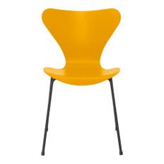 Fritz Hansen - Sjuan 3107 True Yellow Färgad Ask/Warm Graphite - Matstolar - Arne Jacobsen - Gul - Metall/Trä