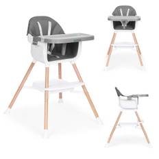Barnmatningsstol 2-i-1, grå, ECOTOYS