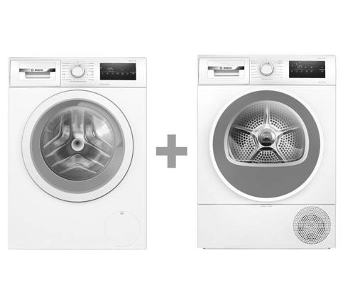 Bosch Wan2821isn & Wth85v0csn Serie 4 Pakketilbud - Vaskemaskine Og Tørretumbler - Få 1200 kr. tilbage*