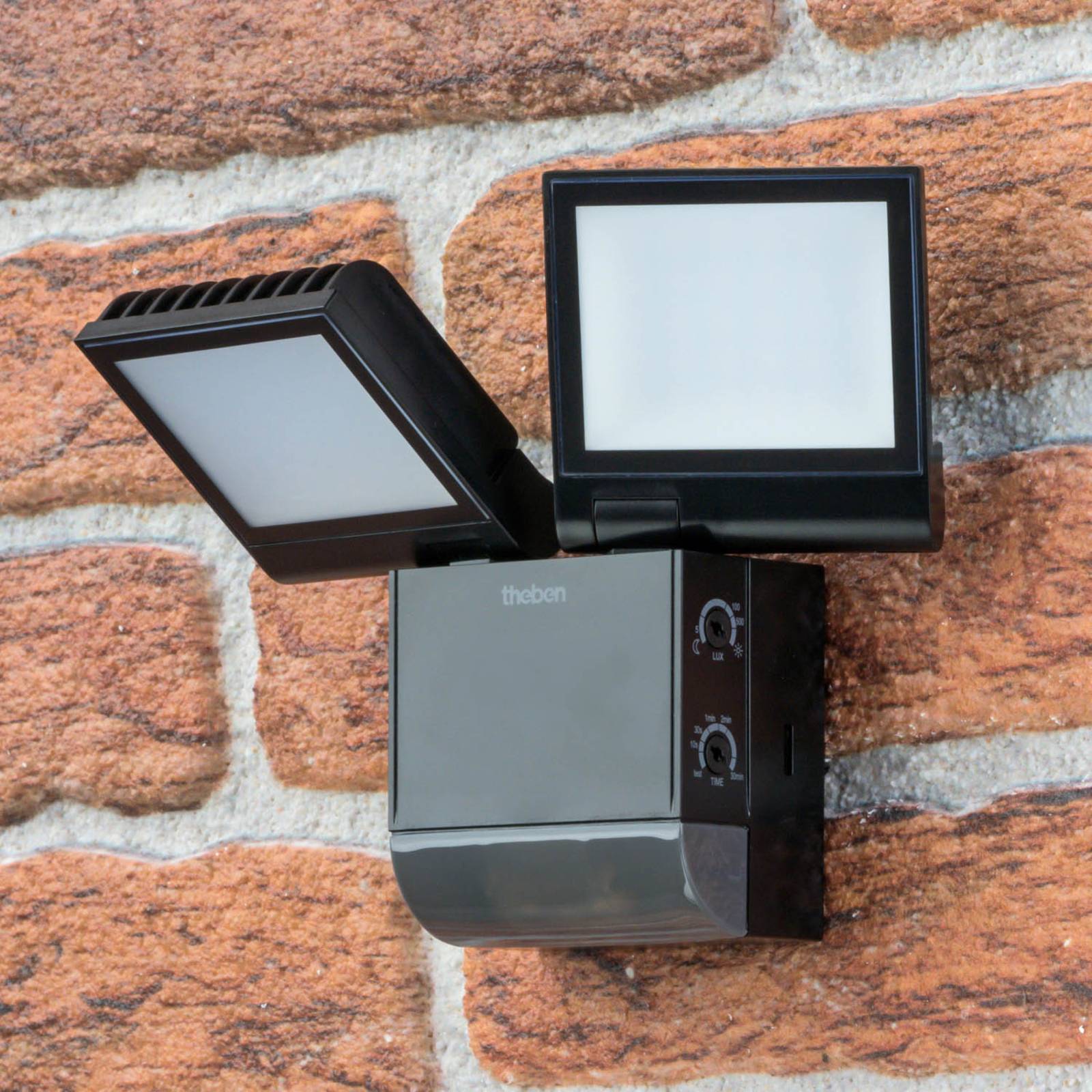 Theben Utomhus vägglampa med rörelsesensor theLeda S17-100, Svart, Syntetmaterial