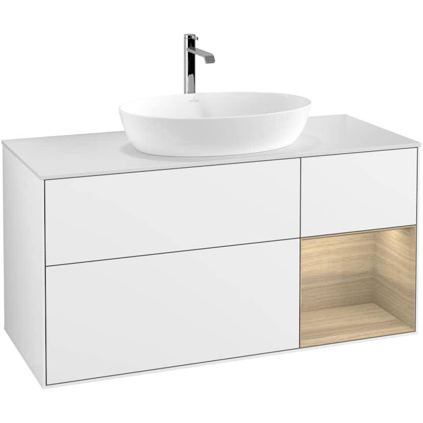 Tvättställsskåp Villeroy & Boch Finion med 3 Lådor Hylla och Bänkskiva för Fristående Tvättställ från Artis & Collaro