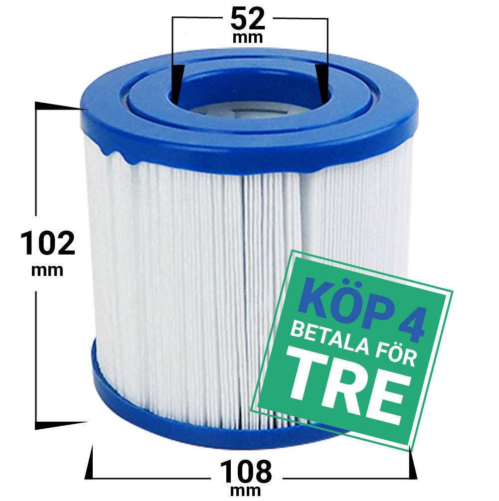 4-pack Spafilter som passar bl.a. Lay-z spa | Coast | Skånska Byggvaror | Riviera