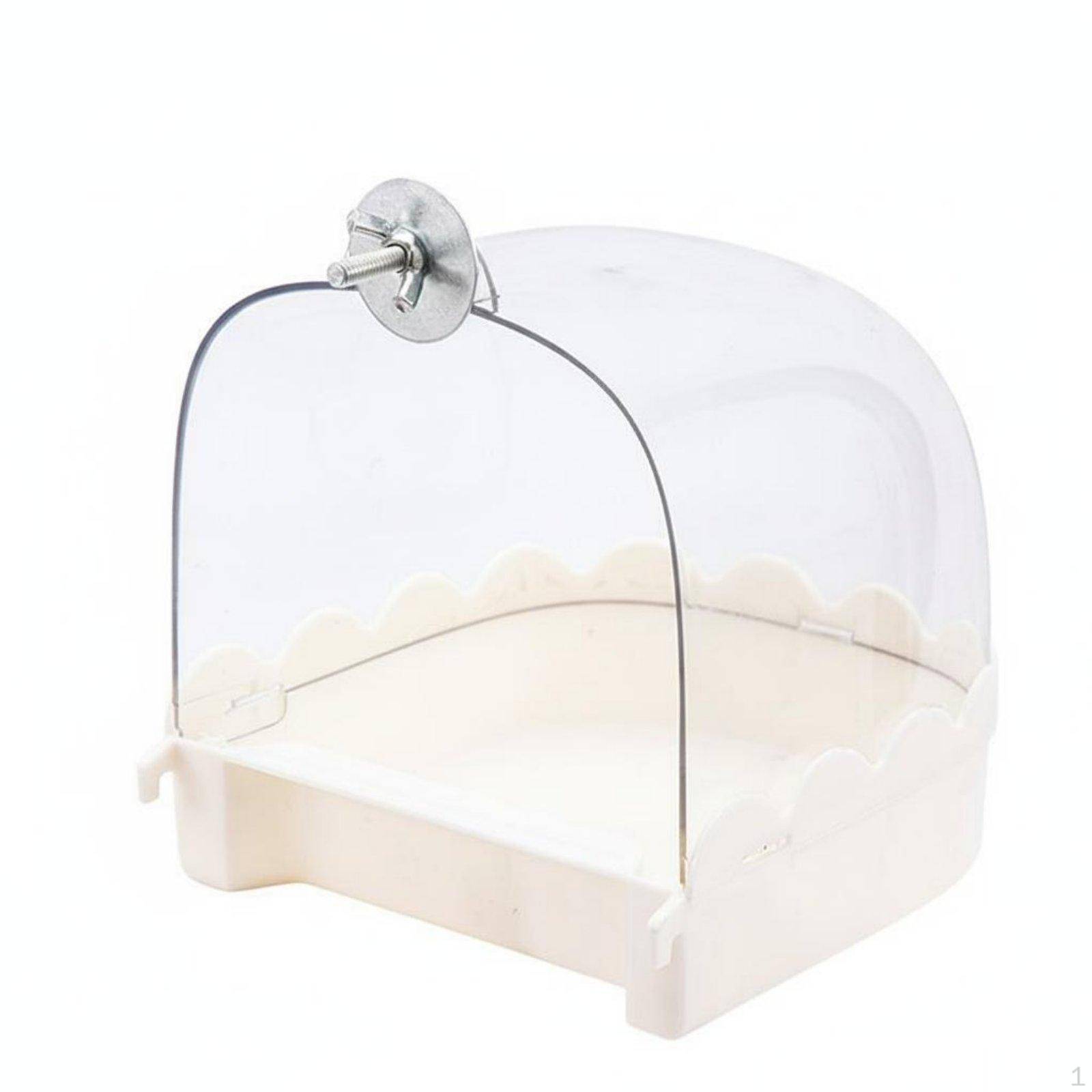 Transparent Bird Bathing Tub Large Capacity Bath Box Clear View Design Pet Supplies for