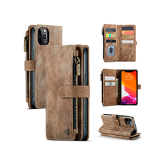 iPhone 11 Pro - CaseMe™ Multifunktionel Læder Etui / Pung - Brun