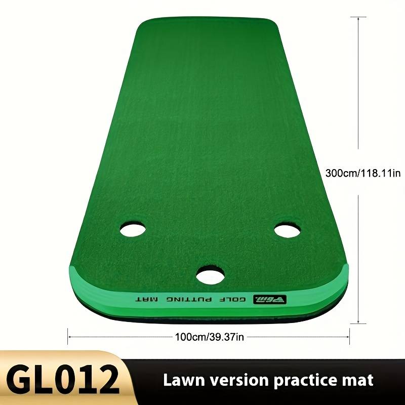 TEMU Pgm Gl012 Indoor Golf Putting Practice Mat Rectangular Practice Putter Indoor Green Simulation Turf