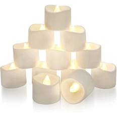 24 stk. Flash LED-telys med timer, batteridrevne telys til bord