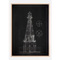 Griffeltavla - Fyr - Ship Shoal Lighthouse Poster
