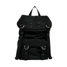 Maison Margiela, Taske, Herre, Sort, ONE SIZE, Uld, Sort Foldover Top Rygsæk