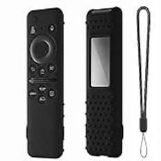 Hi Color Silikonfjärrkontroll för Samsung BN59-01432A 2023 TM 2360E Samsung Smart TV Remote Samsung Solpanel Fjärrkontroll Fodral med snodd (svart)