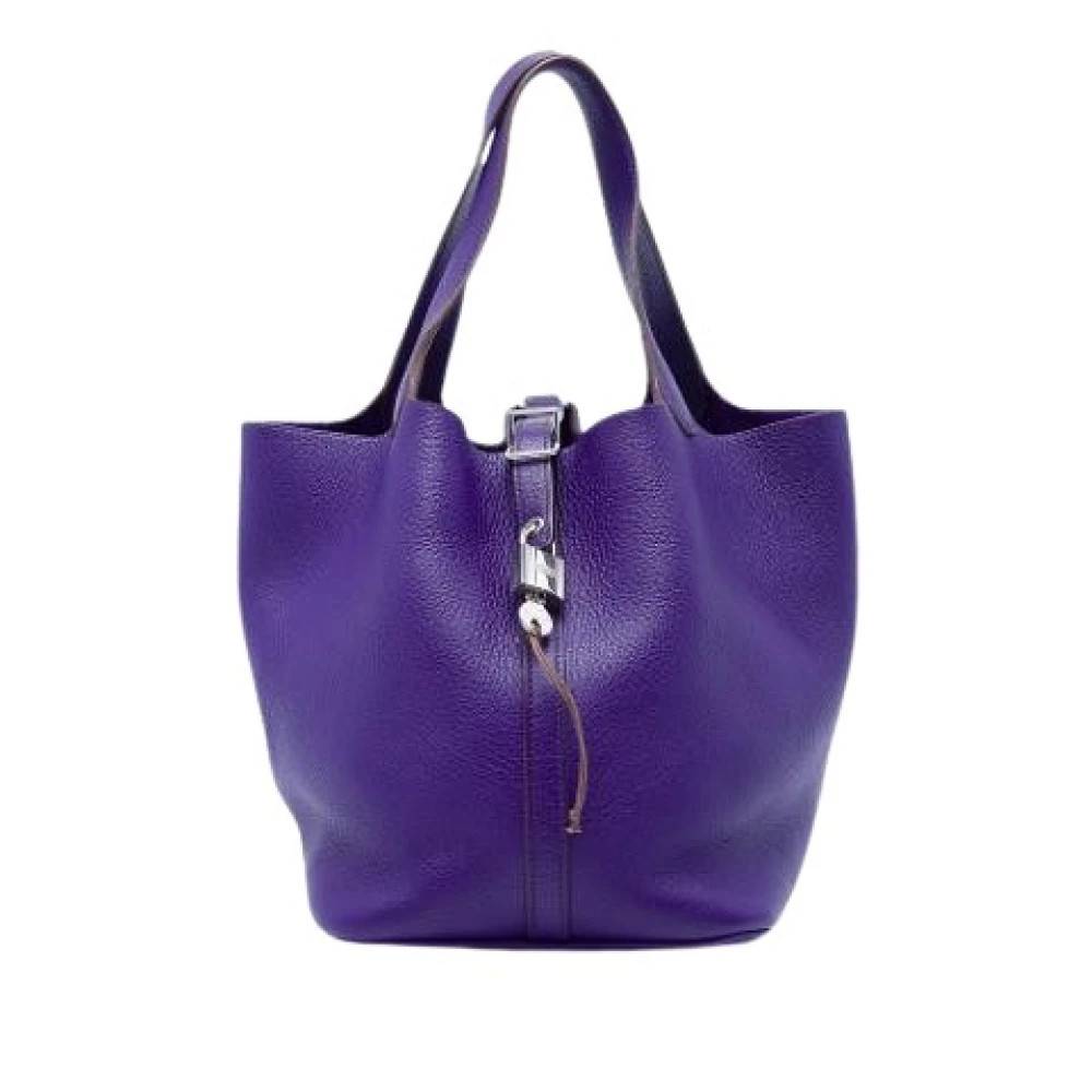 Hermès Vintage Pre-owned Picotin 22 Spandtaske - Vintage - Dame - Lilla - ONE SIZE - Læder