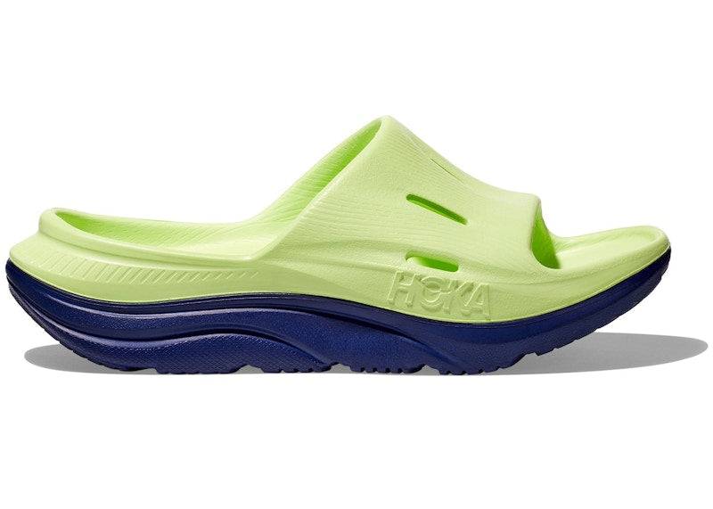 Hoka One One Ora Recovery Slide 3 Lettuce Bellwether Blue (GS) - 7Y (7Y)