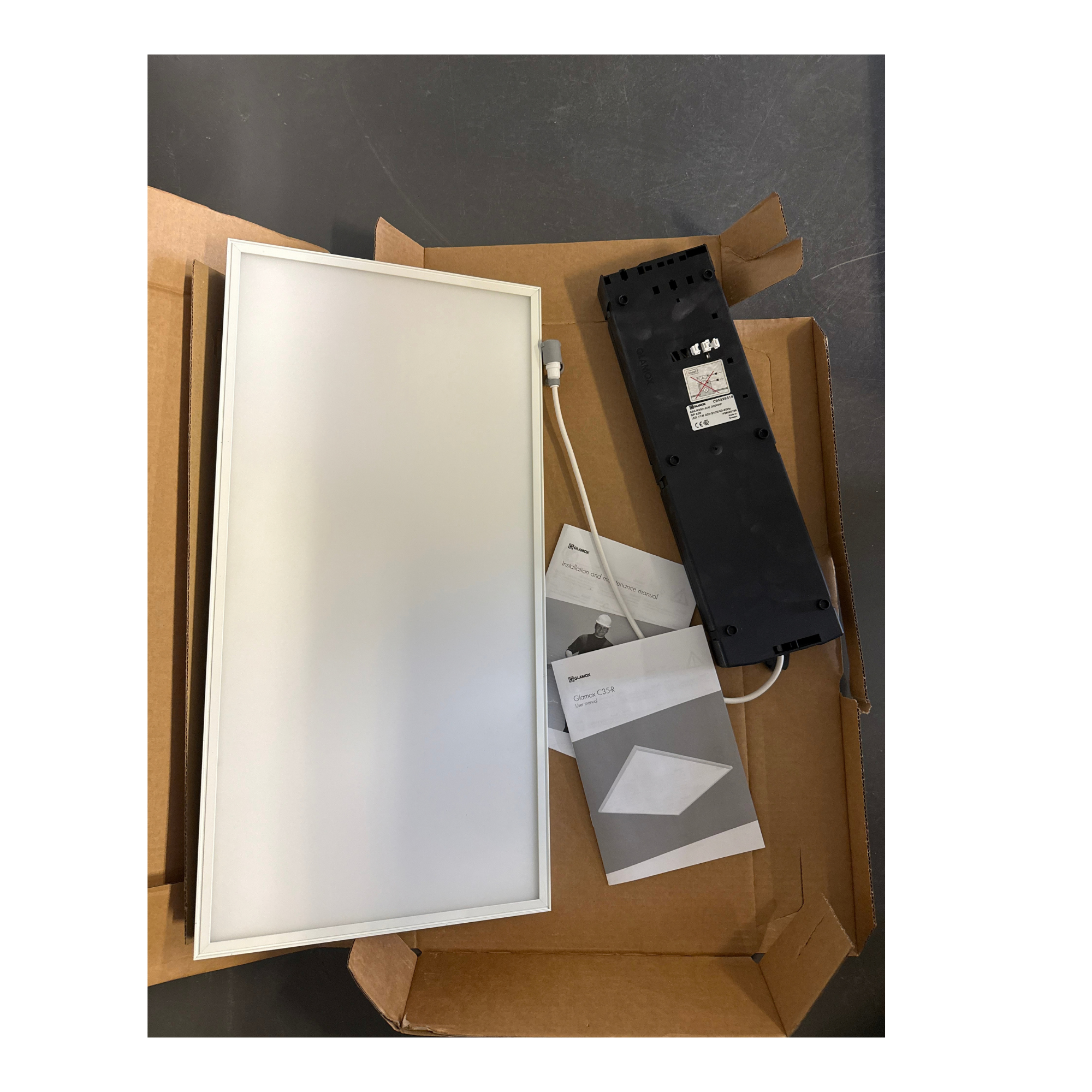 Infälld LED-Panel 300x600mm DALI Vit - Glamox C95-R