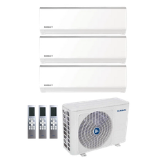 Kaisai Fly Multi 8.9kW luftvärmepump med 3 innedelar