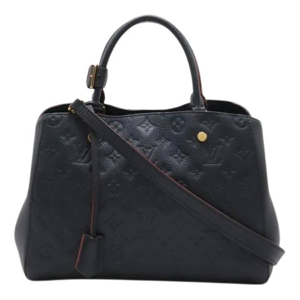 Louis Vuitton Vintage Pre-owned Montaigne Monogram Empreinte Håndtaske - Vintage - Dame - Blå - ONE SIZE - Uld
