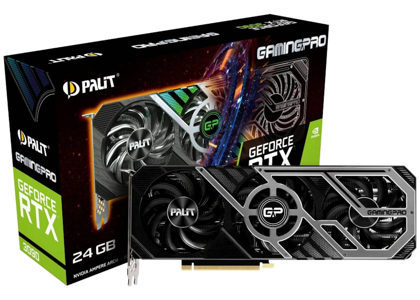NVIDIA Palit GeForce RTX 3090 GamingPro 24GB Graphics Card (NED3090019SB-132BA) - One Size (One Size)