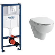 Laufen Pro-N vägghängt toalettpaket, vit/krom