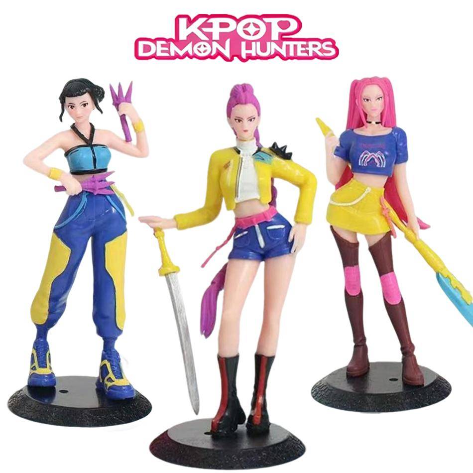 18cm Kpop Demon Hunters Figurer Huntrix Figurer Leksak Derpys Tiger Rumi Mira Zoey Sussy Figurprydnad födelsedagspresenter